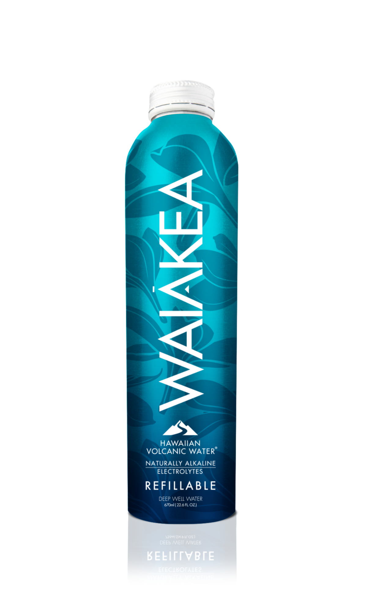 Waiakea Hawaiian volcanic water refillable bottle