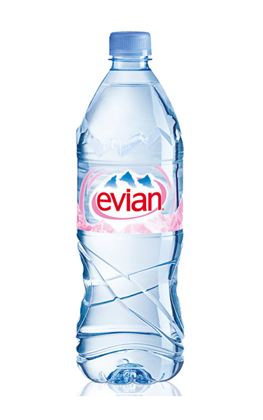 Evian bottled water 1 liter