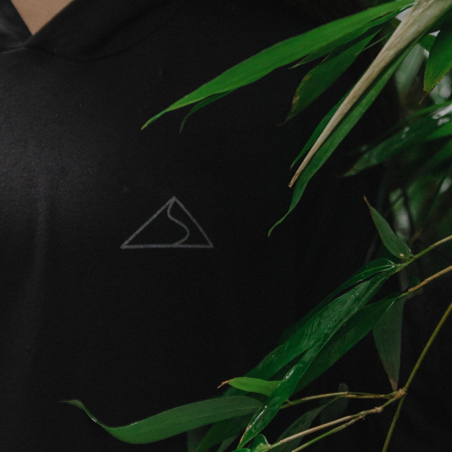 black-shirt-logo-green-leaves