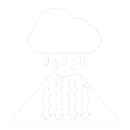 cloud raining on mountain icon