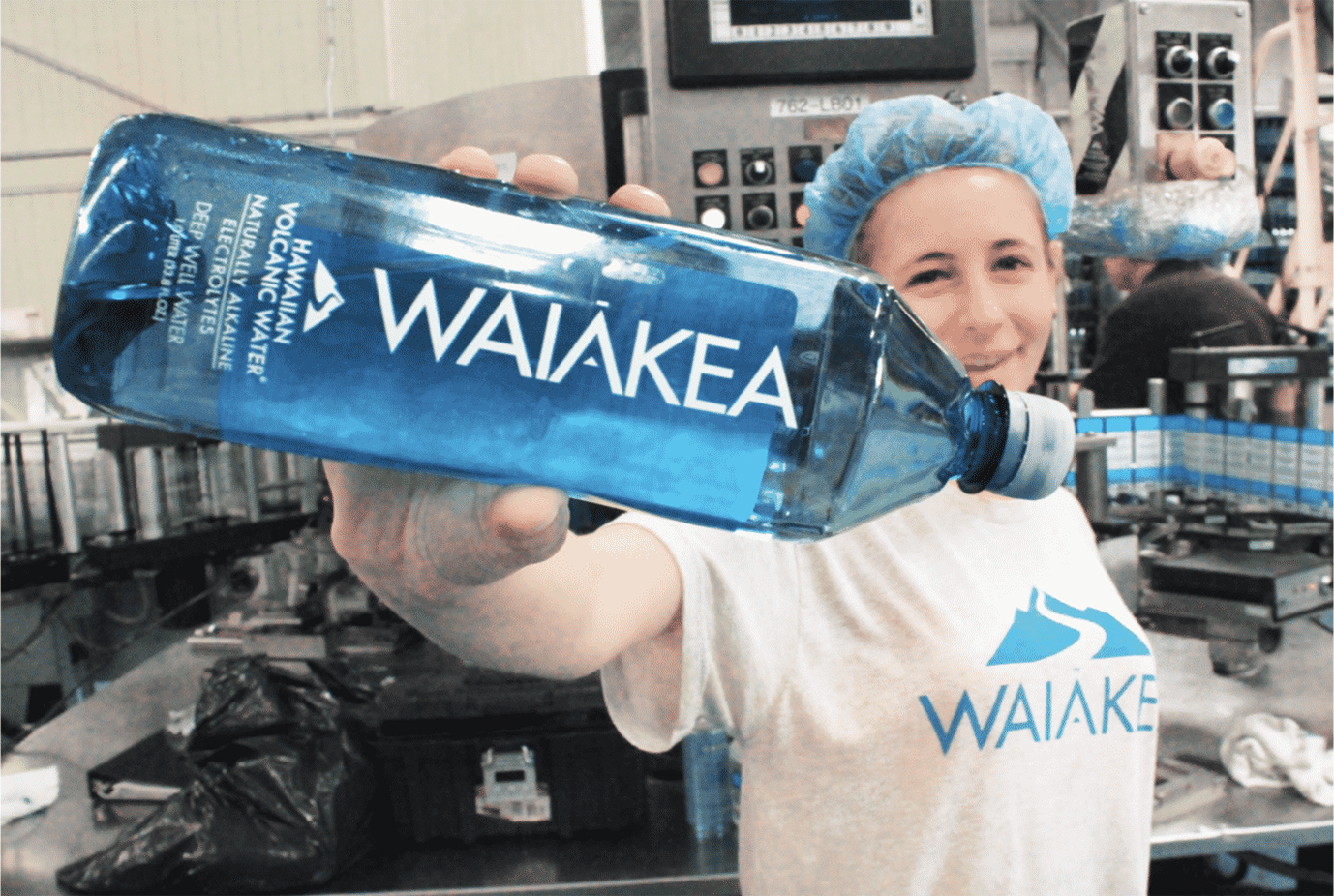 Waiākea Hawaiian volcanic water bottle factory worker