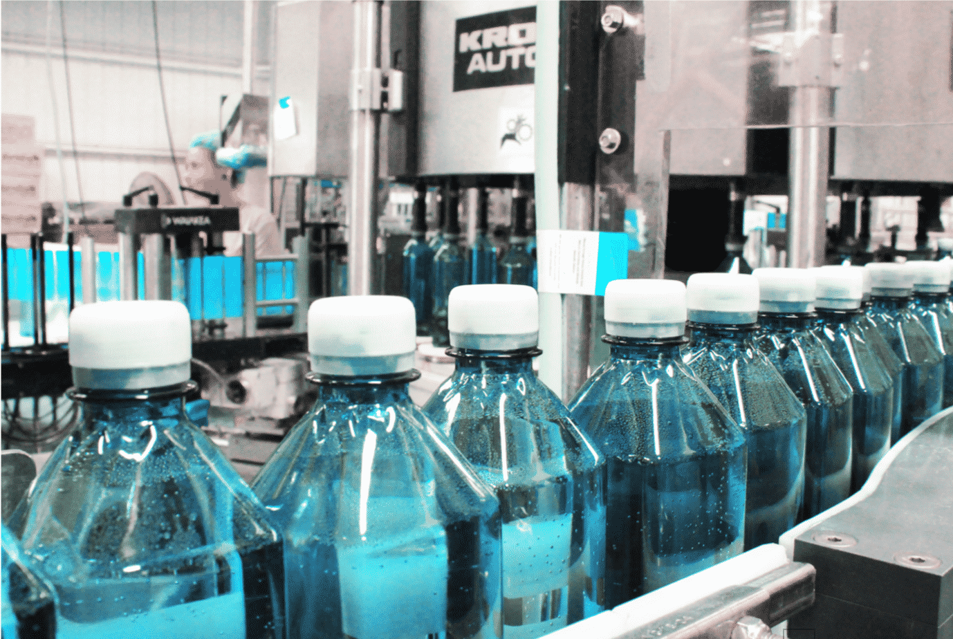 plastic bottle assembly line factory production