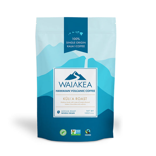 Waiakea Hawaiian Volcanic Coffee Kūlia Roast Medium Whole Bean