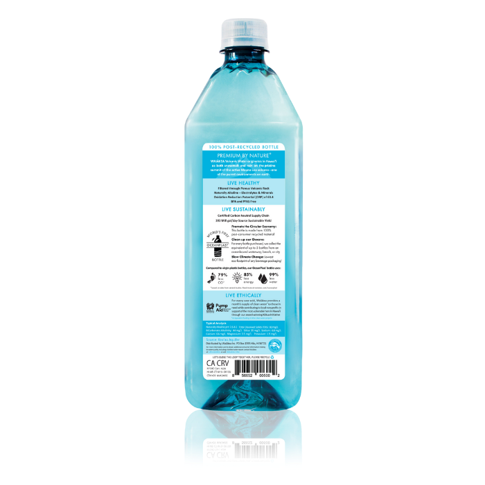 back of water bottle label eco-friendly packaging