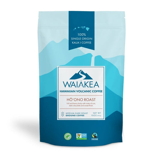 Waiakea Hawaiian Volcanic Coffee Ho'onu Roast packaging