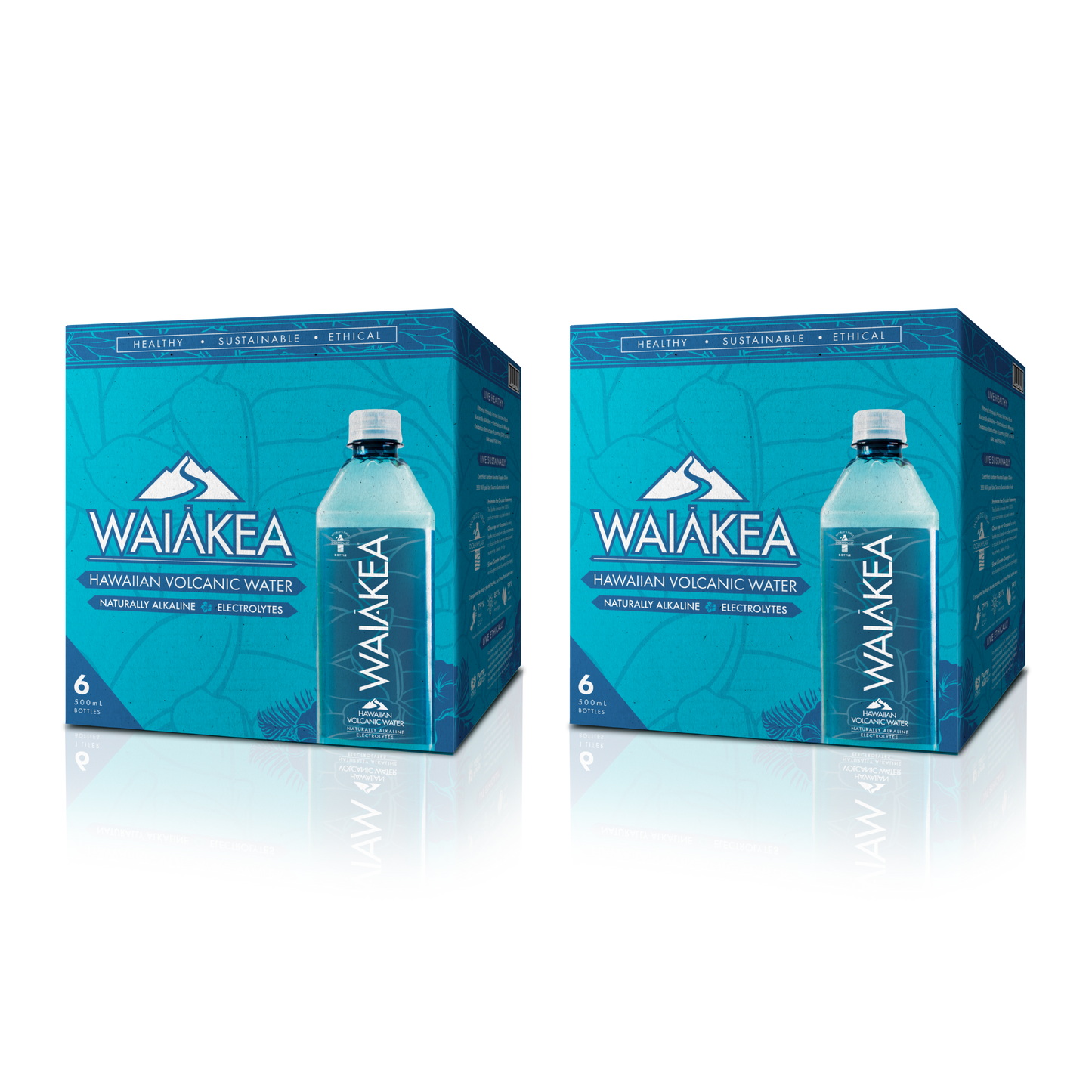 Waiakea Hawaiian volcanic water packaging
