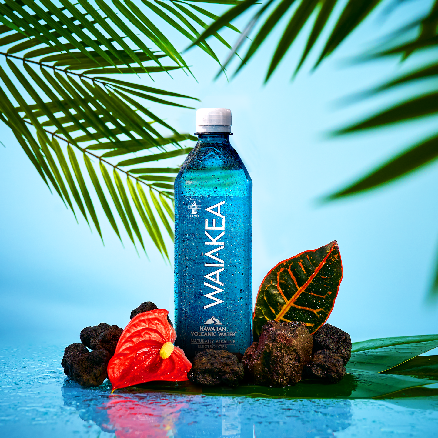 waiakea hawaiian volcanic water bottle tropical setting
