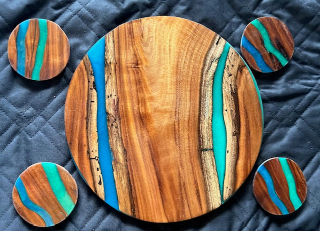 Hawaiian Koa Wood Coasters | KoaWood Ranch Hawaii Islands