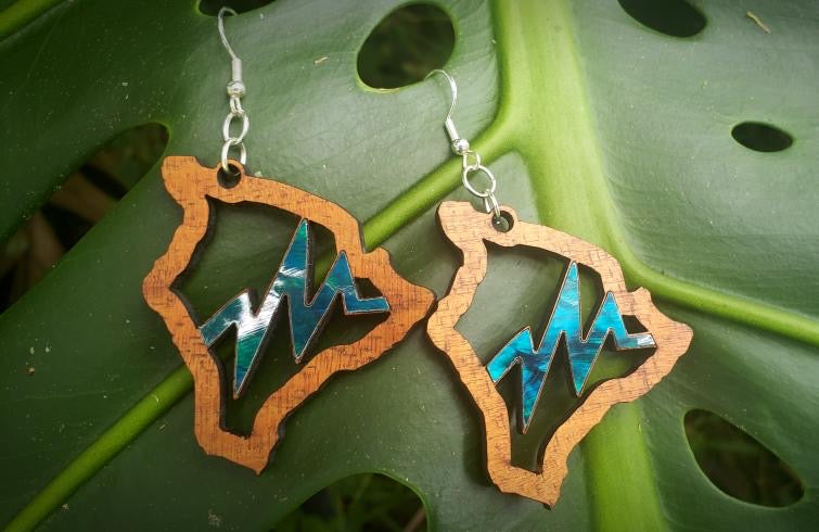 Hawaiian koa hot sale wood earrings