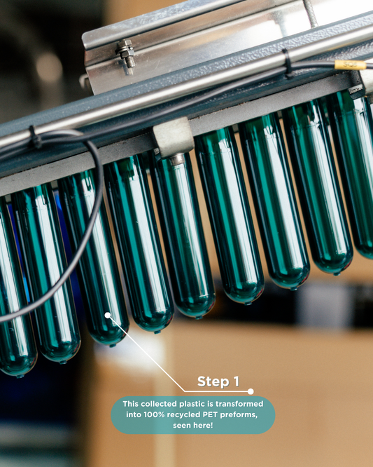 preforms on the bottling line