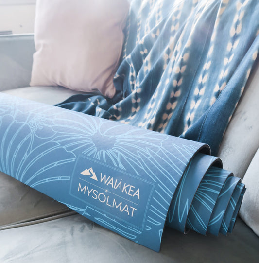 Waiakea and MYSOLMAT yoga mat collaboration