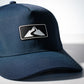 navy hat with rubber patch