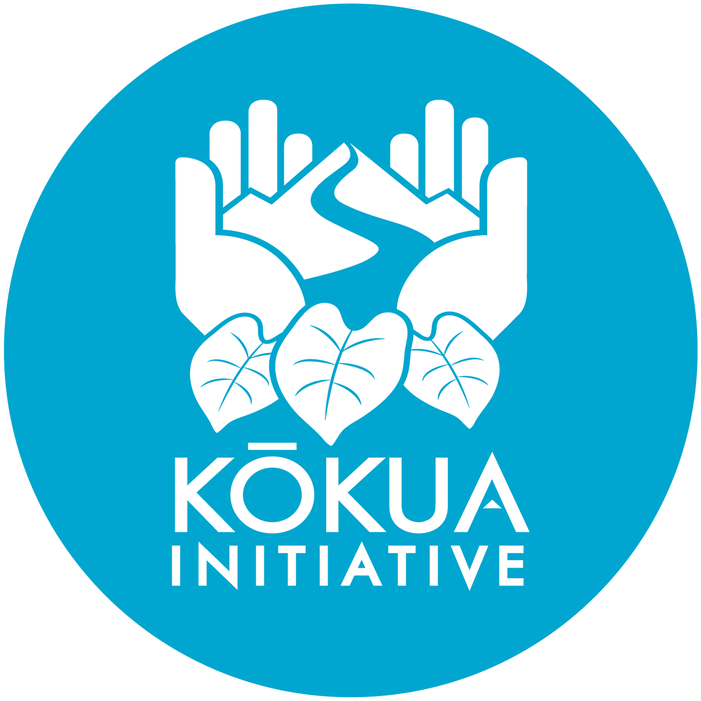 Kokua Initiative logo with hands and leaves