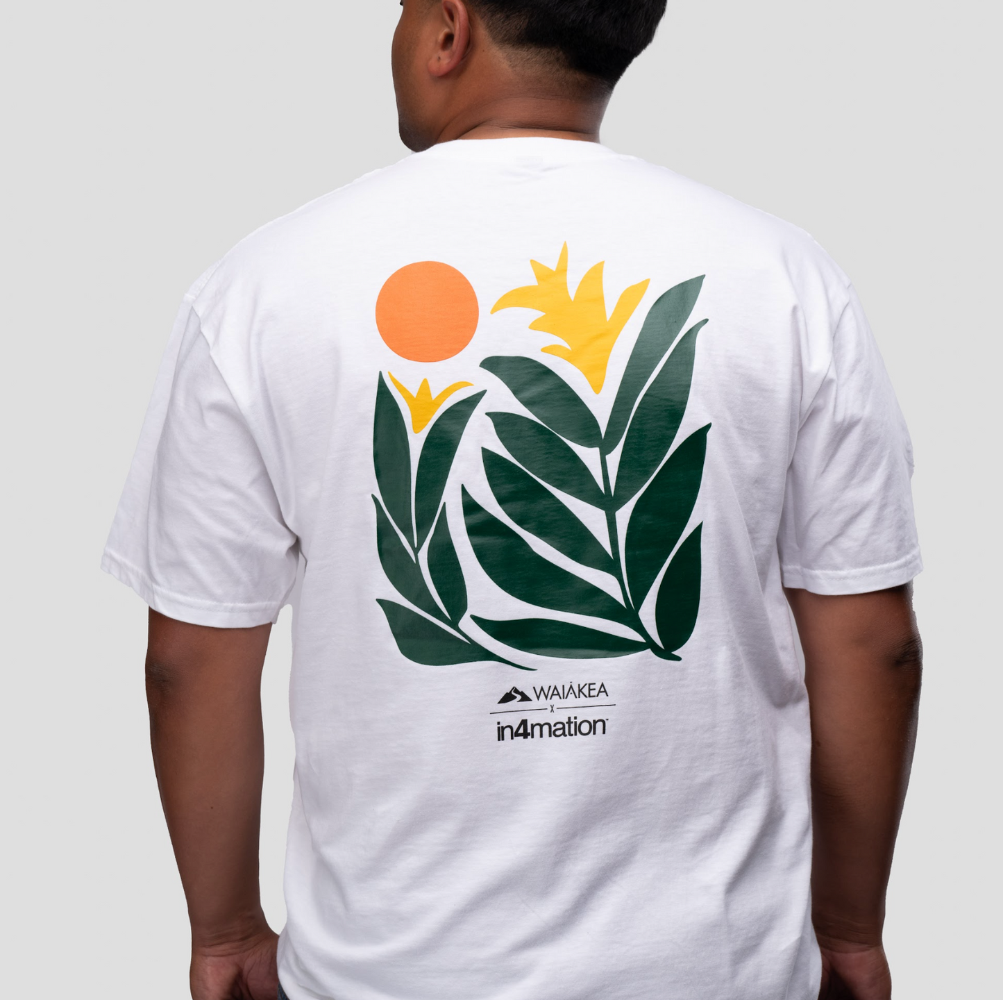 ginger plant on the back of a white shirt