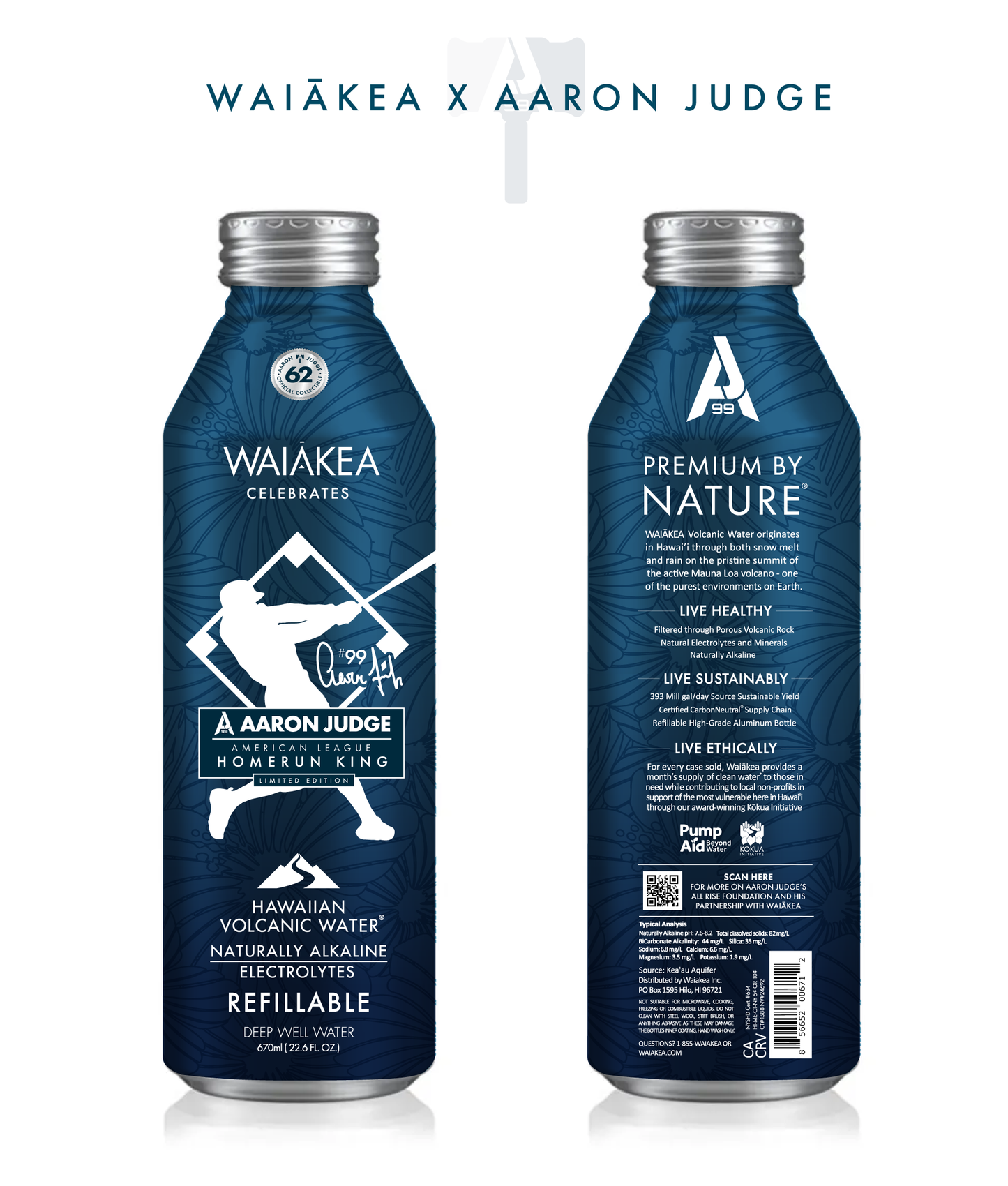 Limited Edition Aaron Judge Aluminum Bottles (Pack of 12)